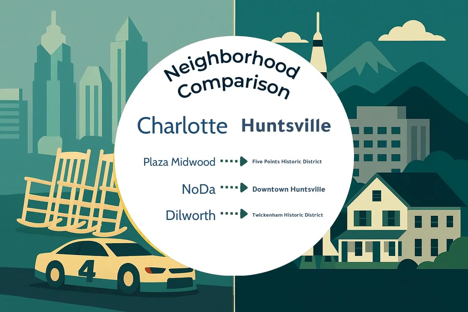 Charlotte vs Huntsville Neighborhood Comparison