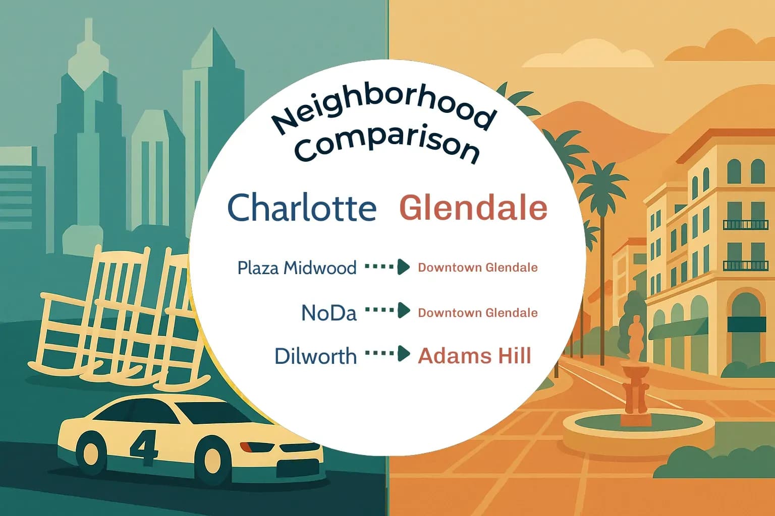 Charlotte vs Glendale Neighborhood Comparison