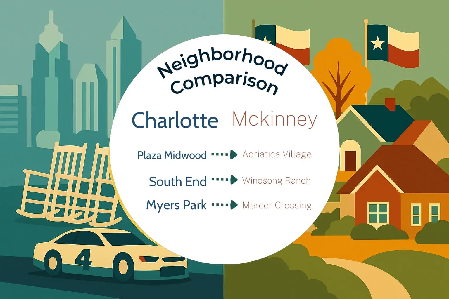 Charlotte vs Mckinney Neighborhood Comparison