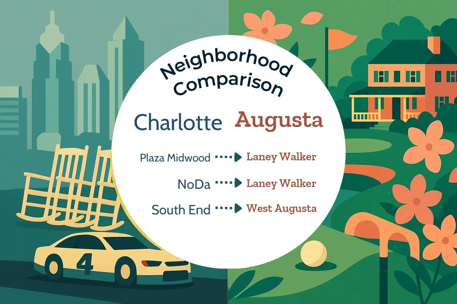 Charlotte vs Augusta Neighborhood Comparison