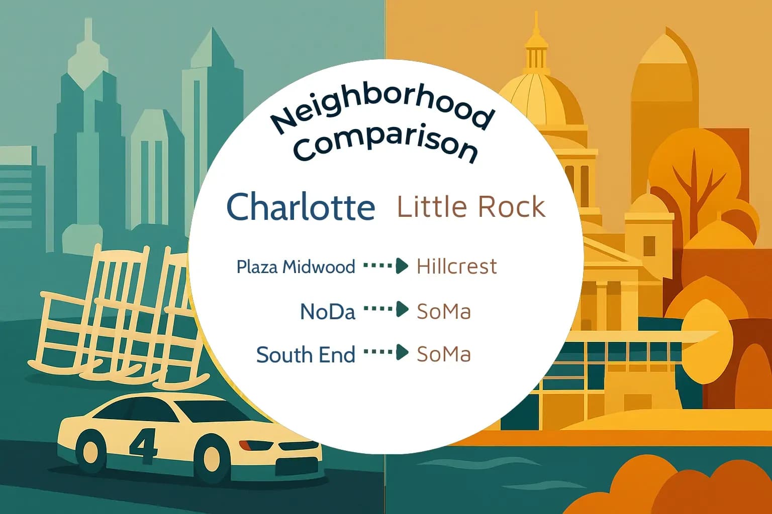 Charlotte vs Little Rock Neighborhood Comparison