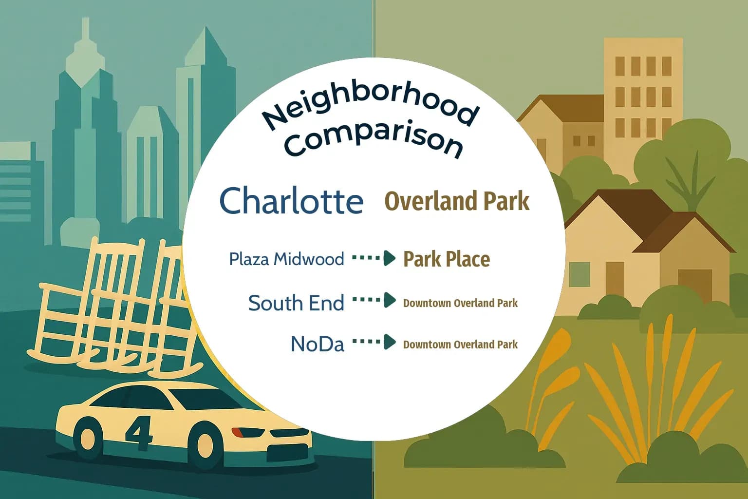 Charlotte vs Overland Park Neighborhood Comparison