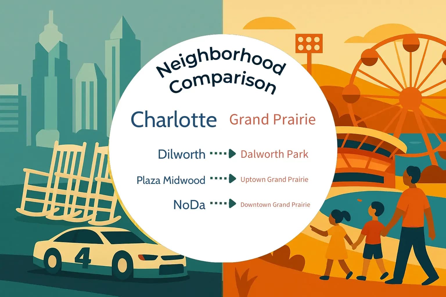 Charlotte vs Grand Prairie Neighborhood Comparison