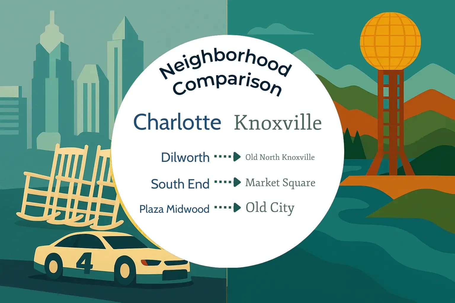 Charlotte vs Knoxville Neighborhood Comparison