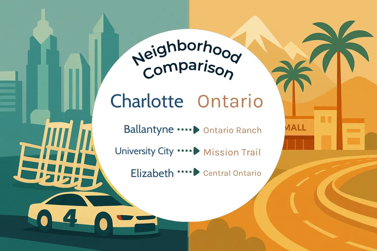 Charlotte vs Ontario Neighborhood Comparison