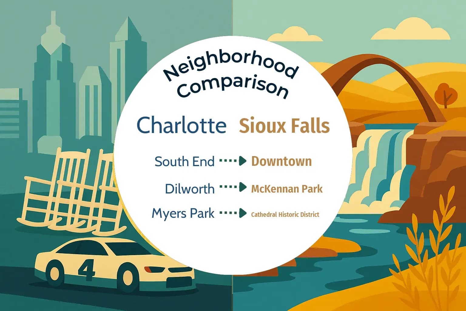 Charlotte vs Sioux Falls Neighborhood Comparison