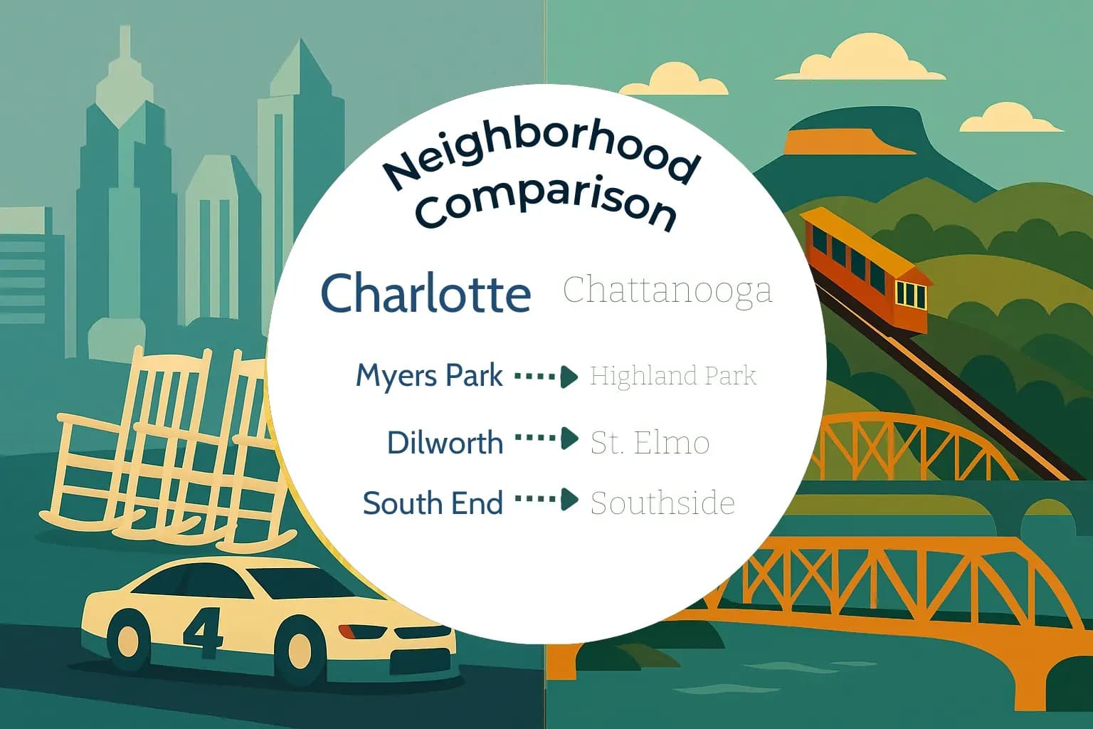 Charlotte vs Chattanooga Neighborhood Comparison