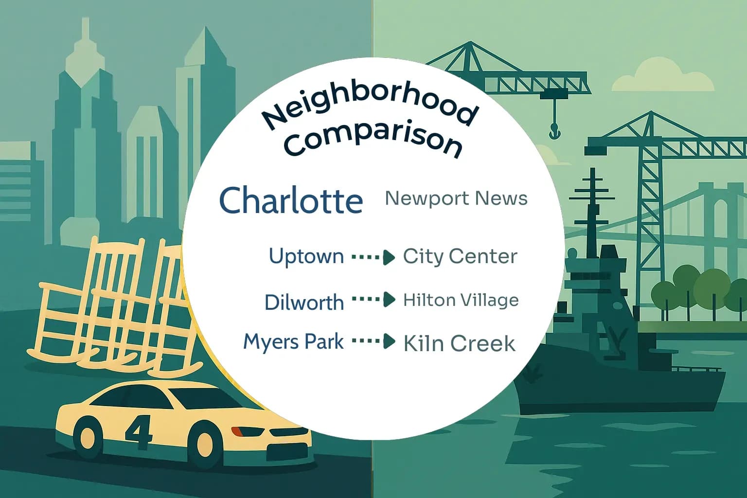 Charlotte vs Newport News Neighborhood Comparison