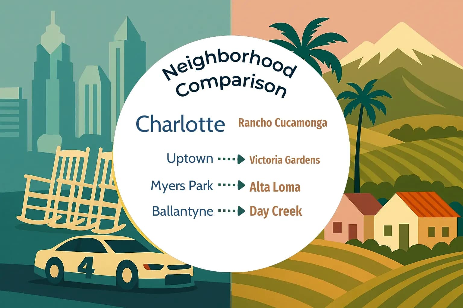 Charlotte vs Rancho Cucamonga Neighborhood Comparison