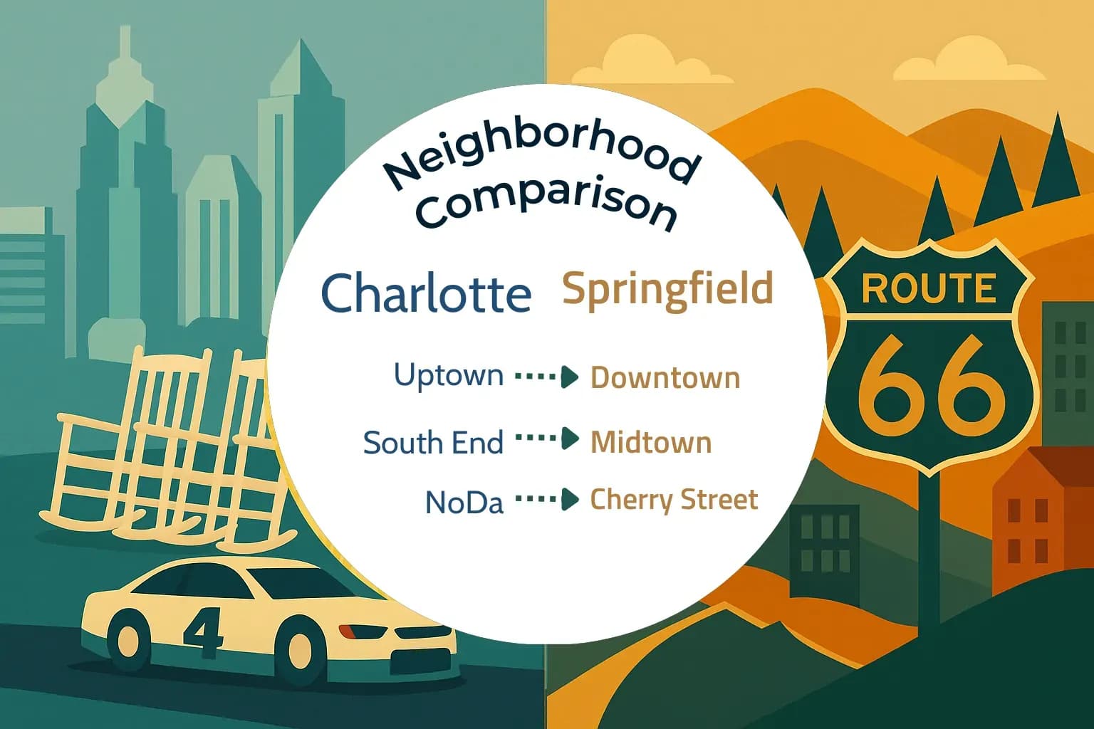 Charlotte vs Springfield Neighborhood Comparison