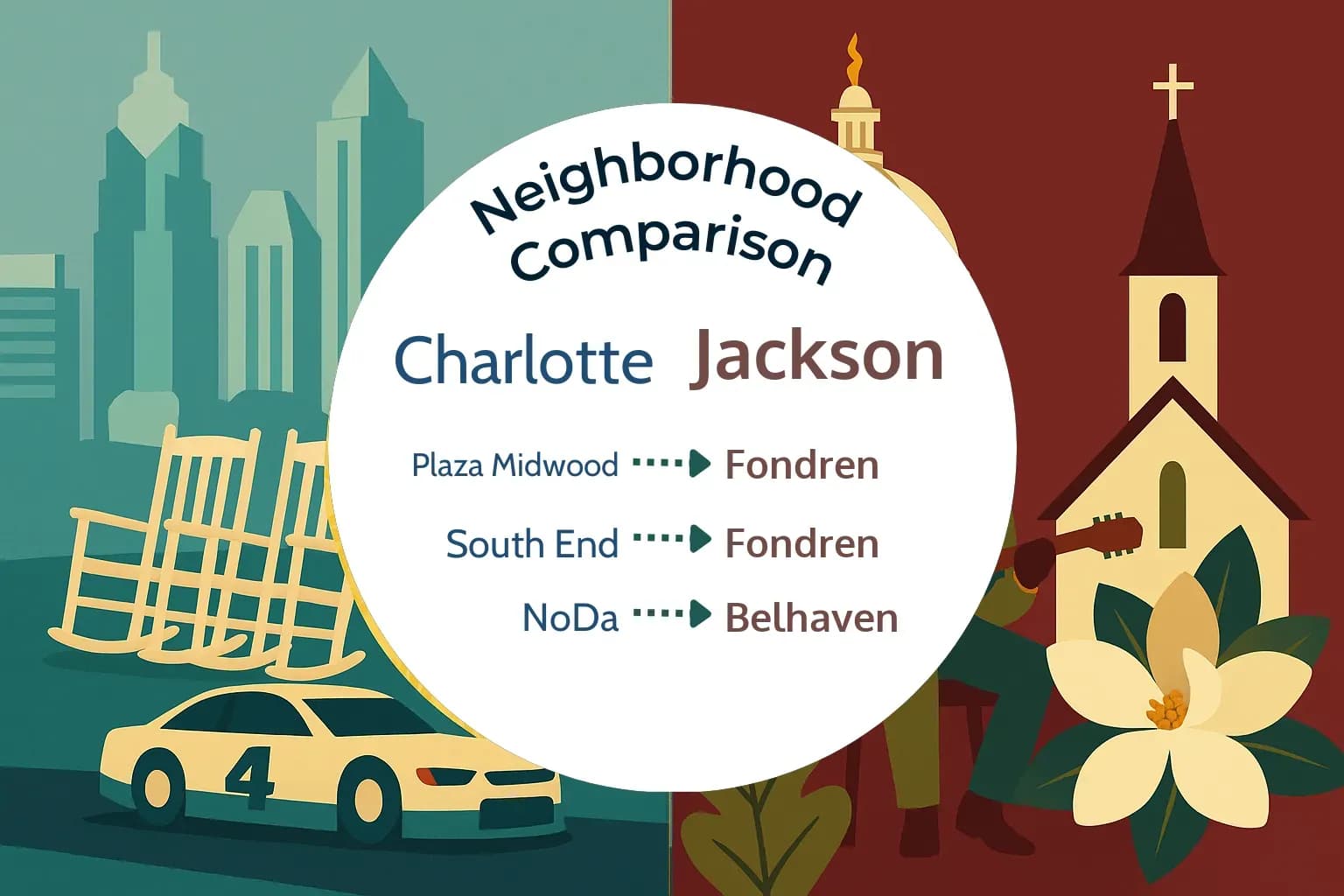 Charlotte vs Jackson Neighborhood Comparison