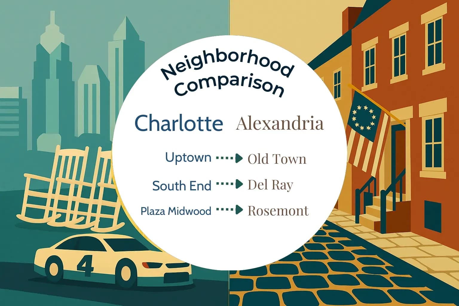 Charlotte vs Alexandria Neighborhood Comparison