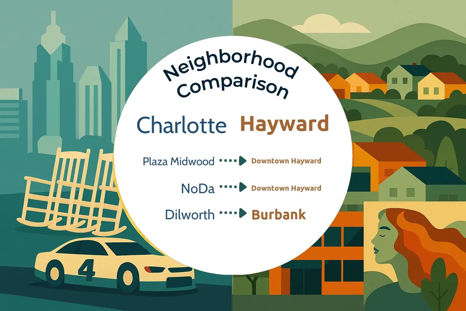 Charlotte vs Hayward Neighborhood Comparison
