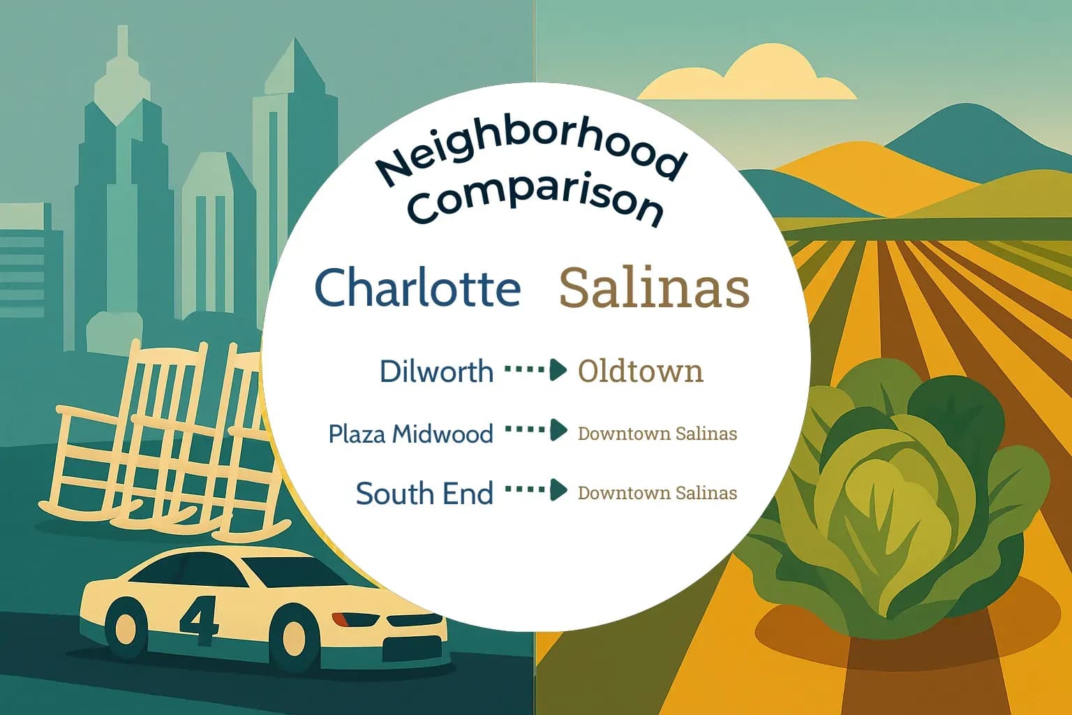 Charlotte vs Salinas Neighborhood Comparison