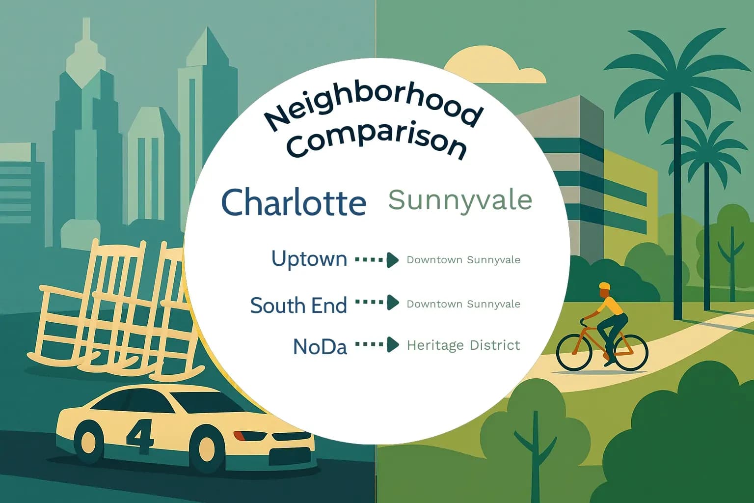 Charlotte vs Sunnyvale Neighborhood Comparison