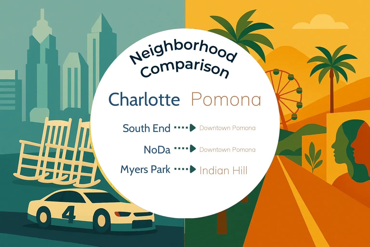 Charlotte vs Pomona Neighborhood Comparison
