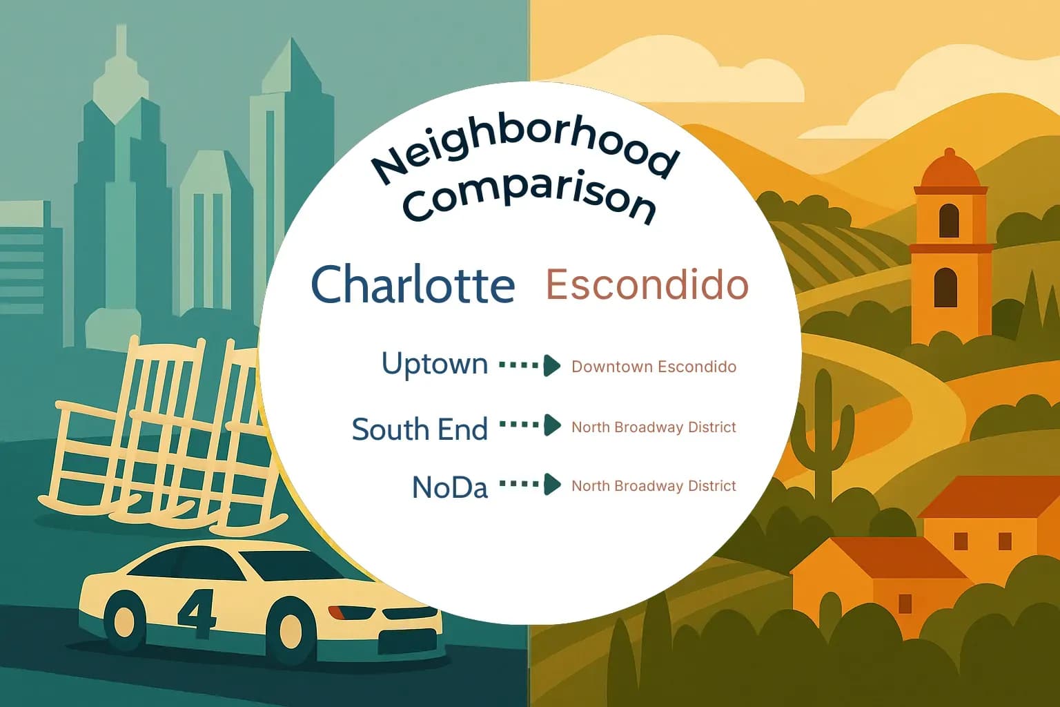 Charlotte vs Escondido Neighborhood Comparison