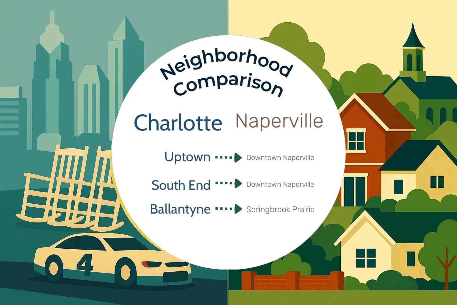 Charlotte vs Naperville Neighborhood Comparison