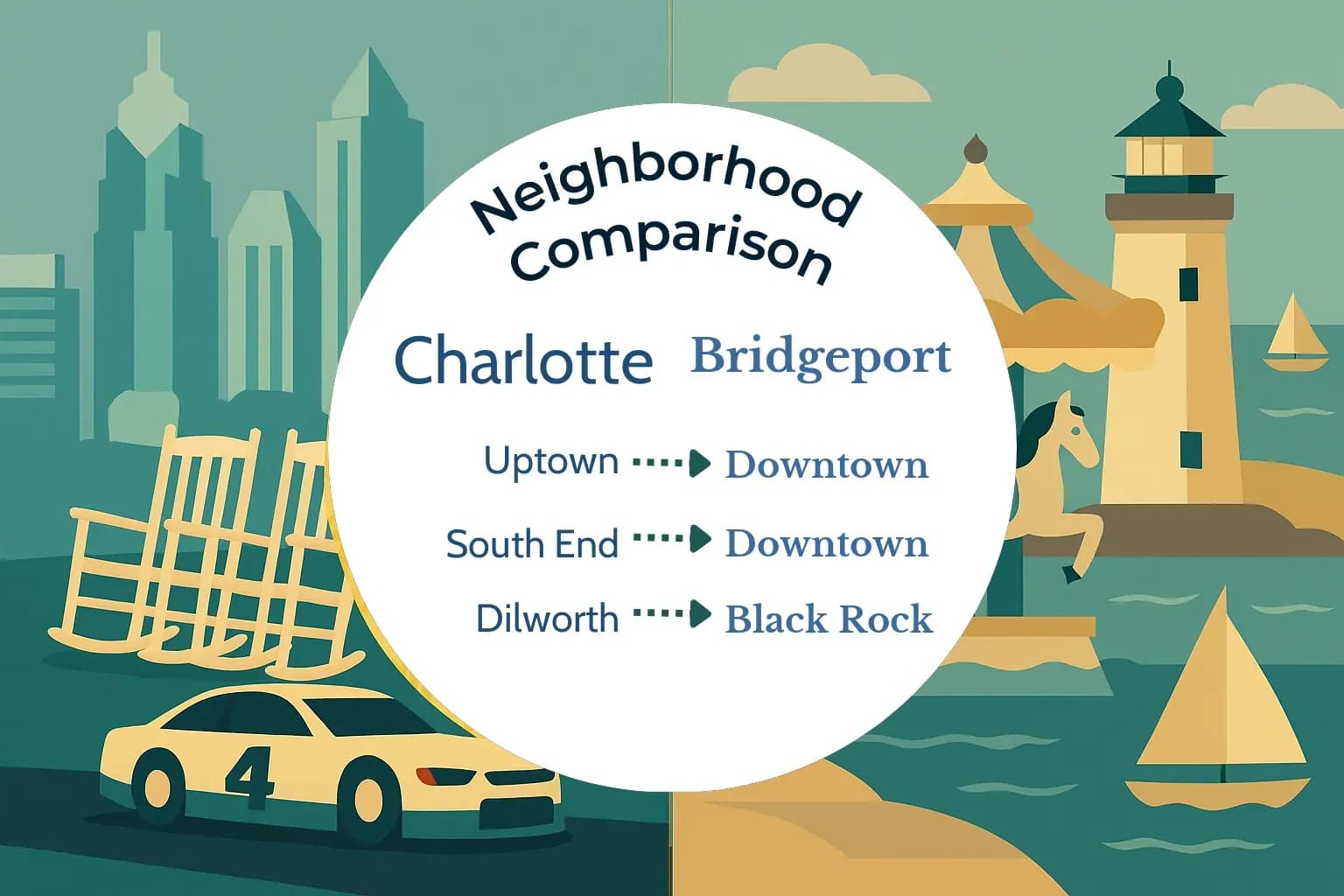 Charlotte vs Bridgeport Neighborhood Comparison