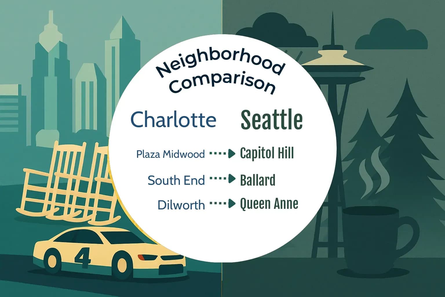 Charlotte vs Seattle Neighborhood Comparison