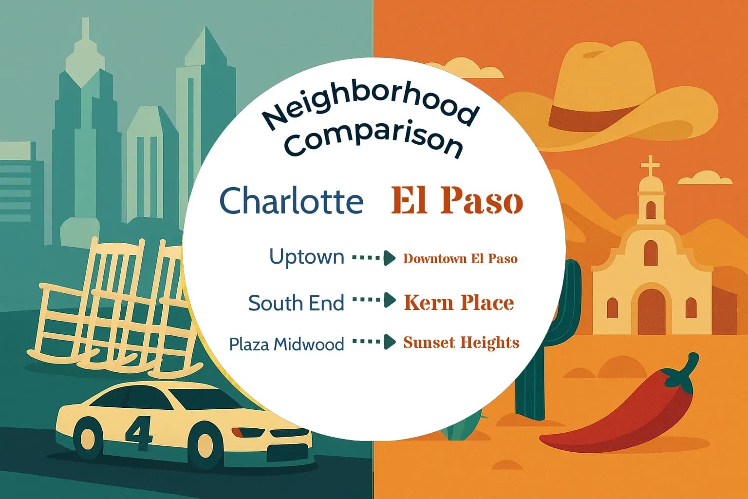 Charlotte vs El Paso Neighborhood Comparison