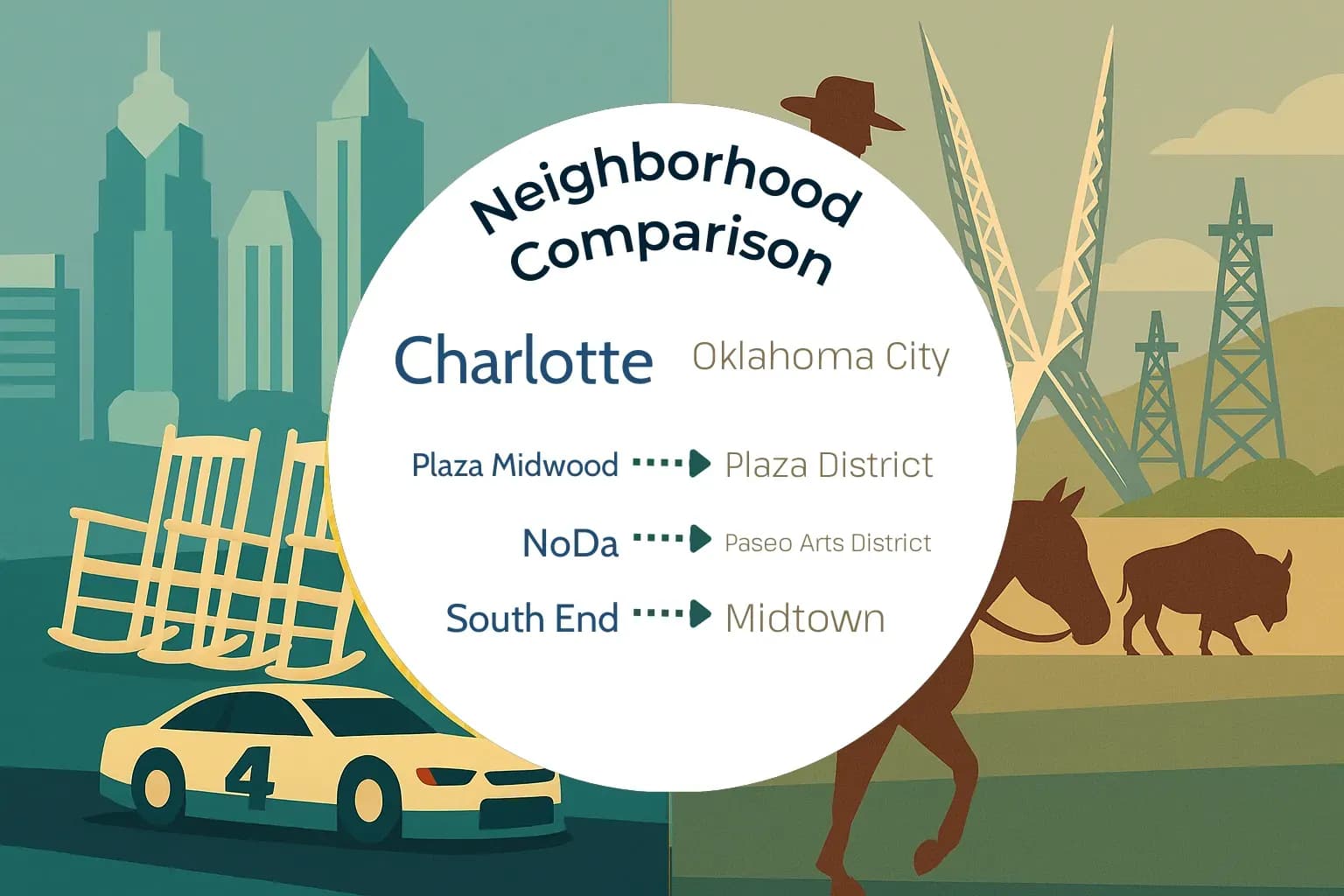 Charlotte vs Oklahoma City Neighborhood Comparison