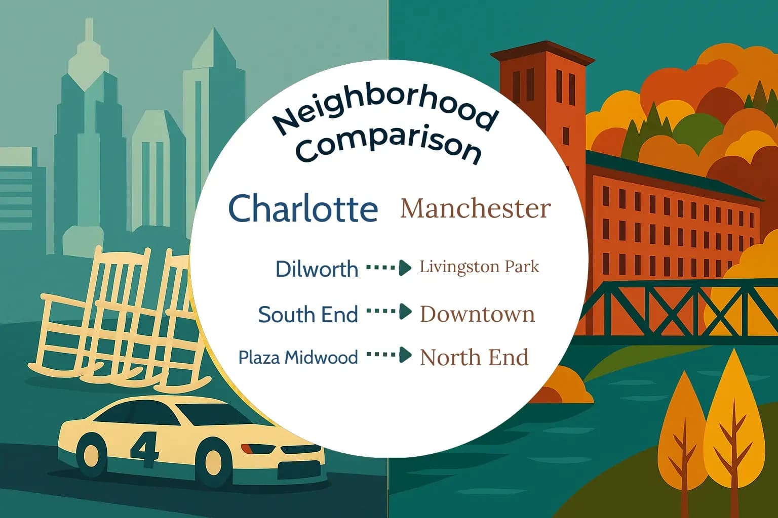 Charlotte vs Manchester Neighborhood Comparison