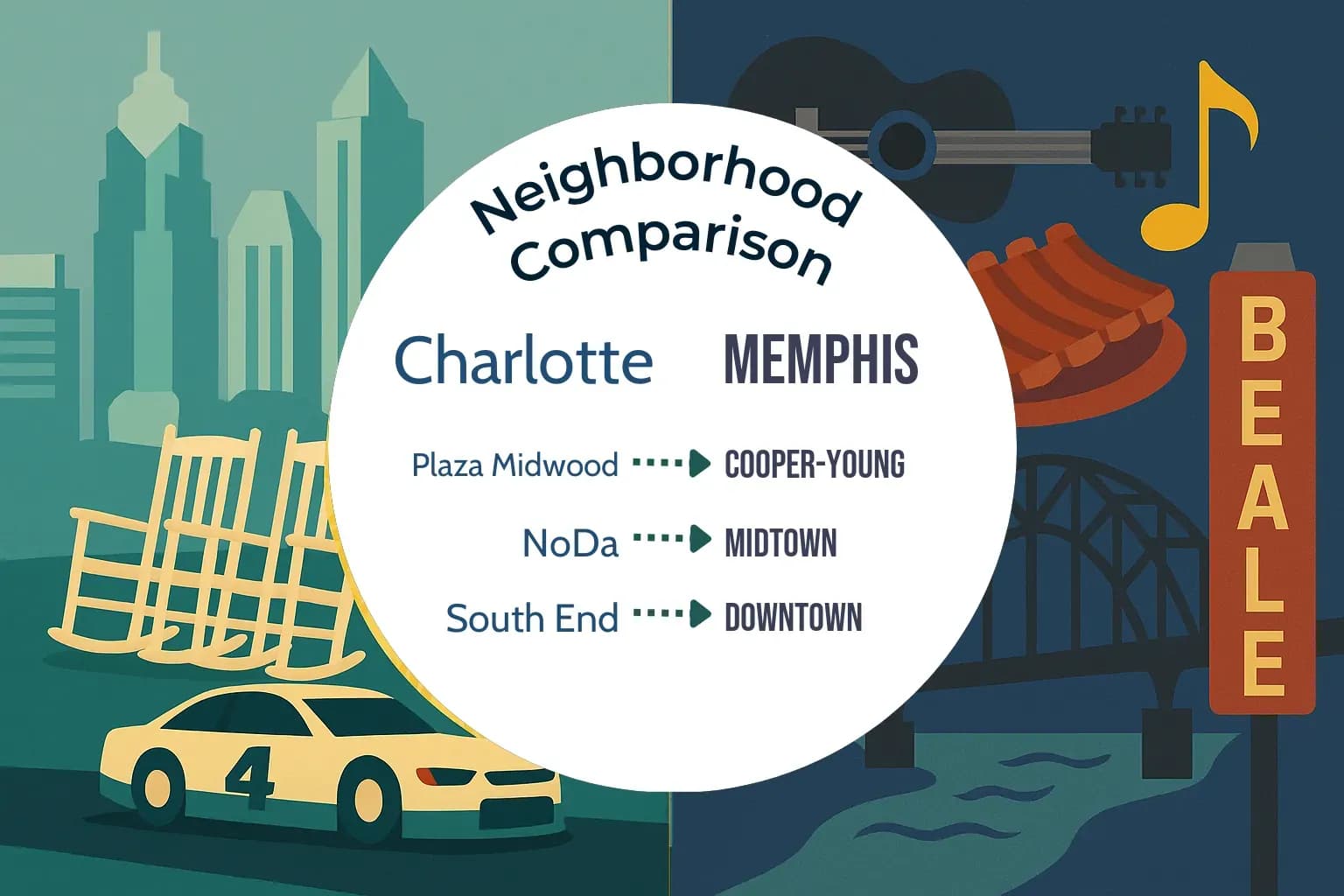 Charlotte vs Memphis Neighborhood Comparison