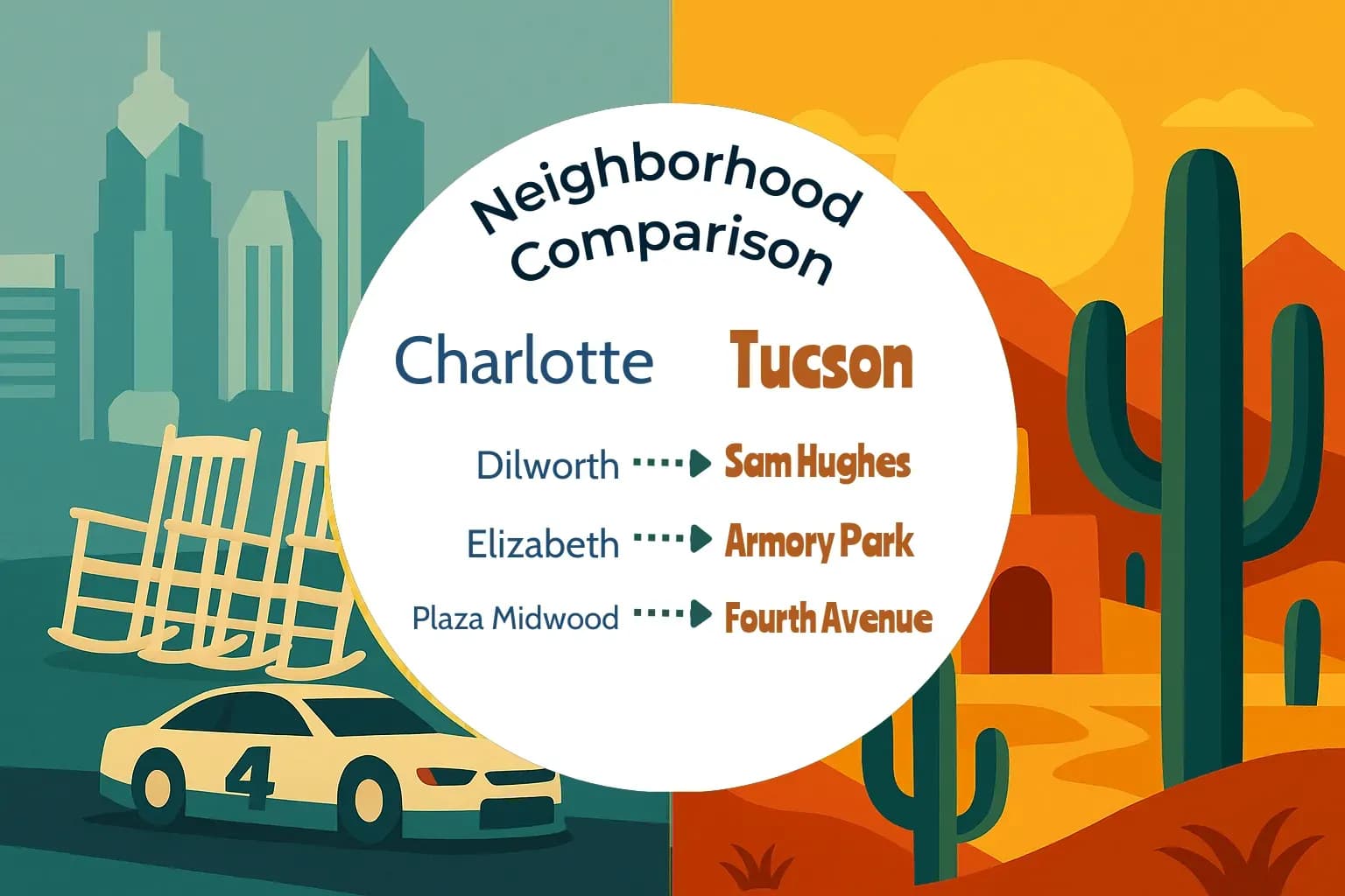 Charlotte vs Tucson Neighborhood Comparison
