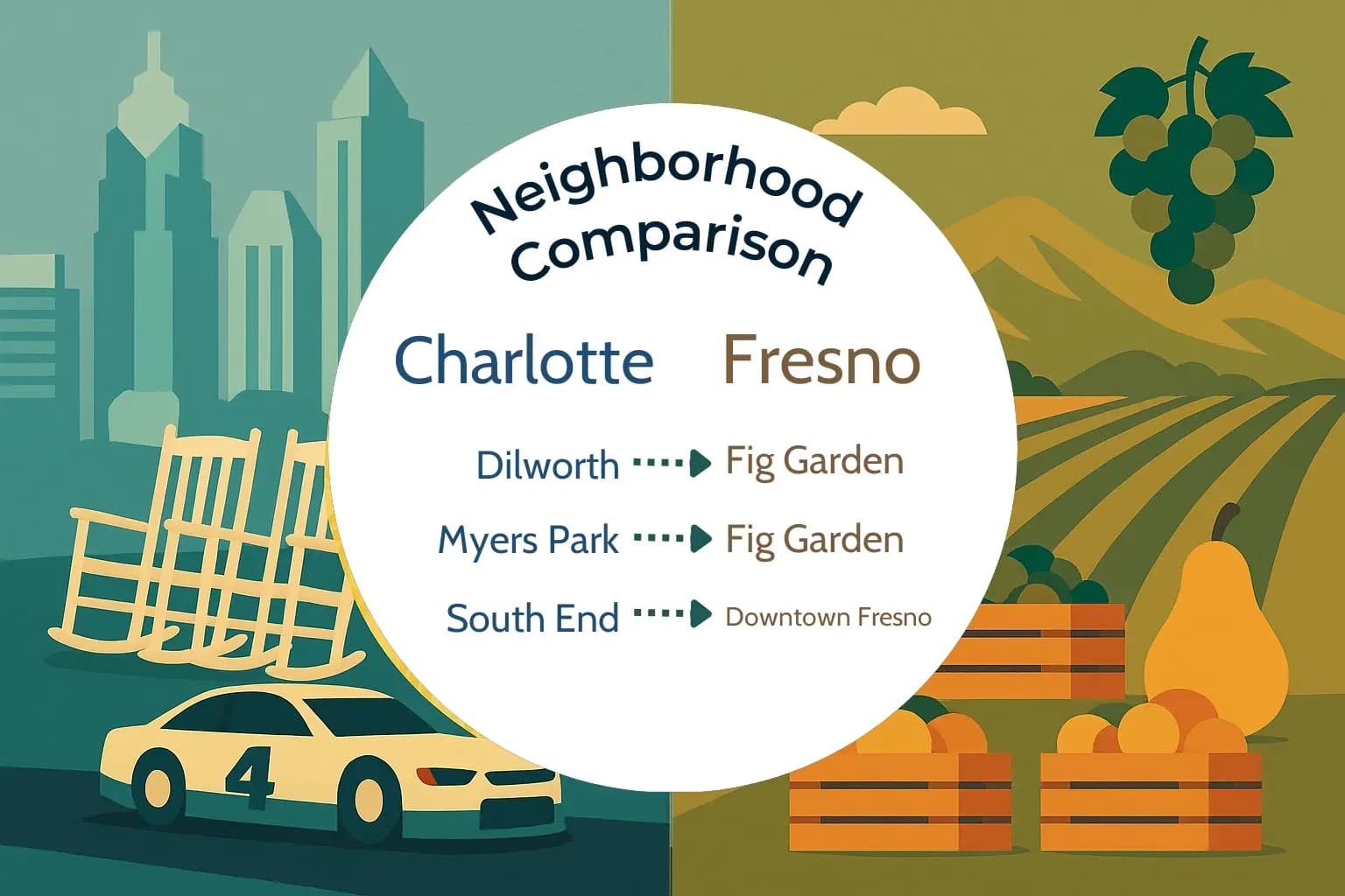 Charlotte vs Fresno Neighborhood Comparison