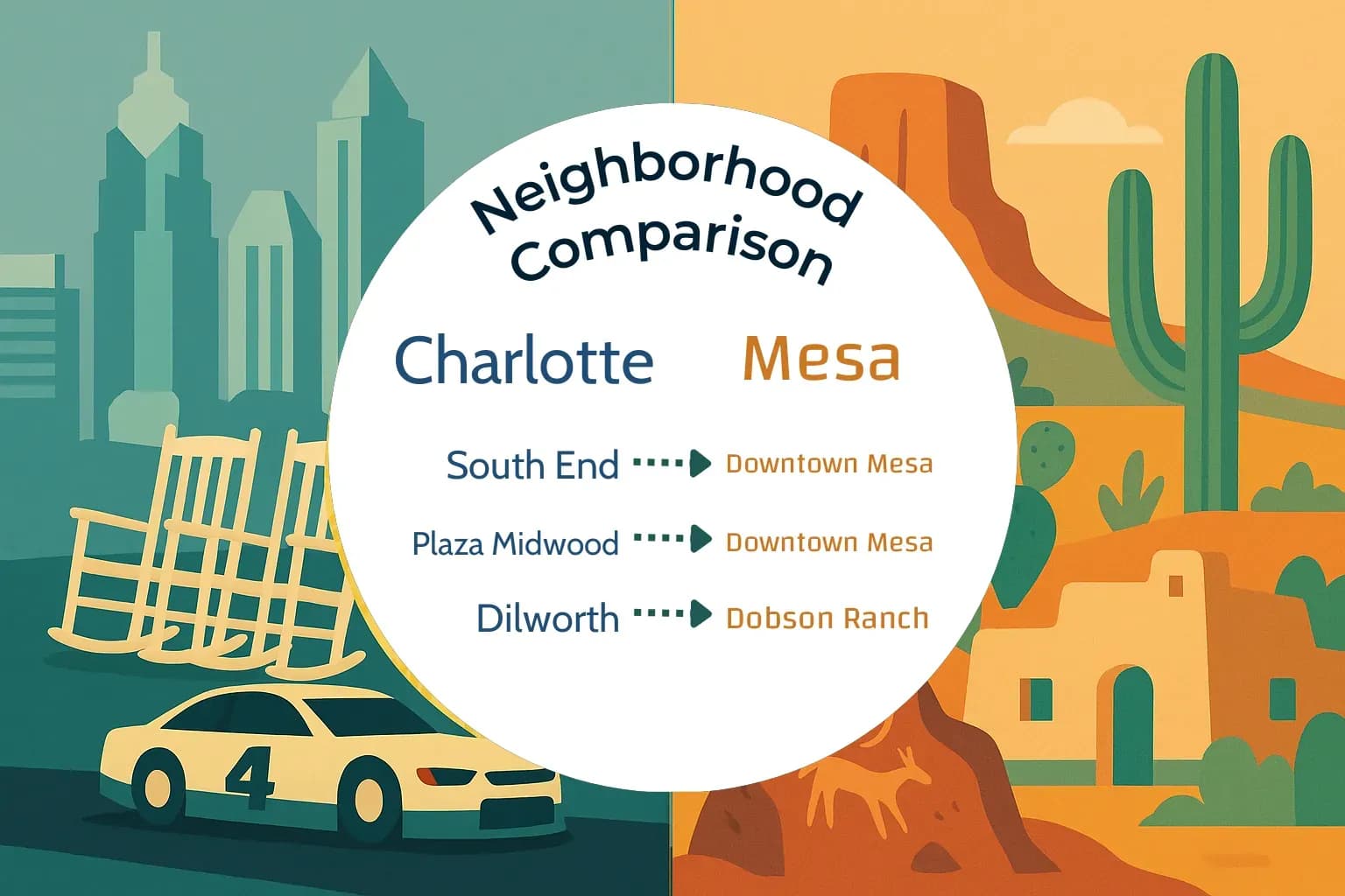 Charlotte vs Mesa Neighborhood Comparison