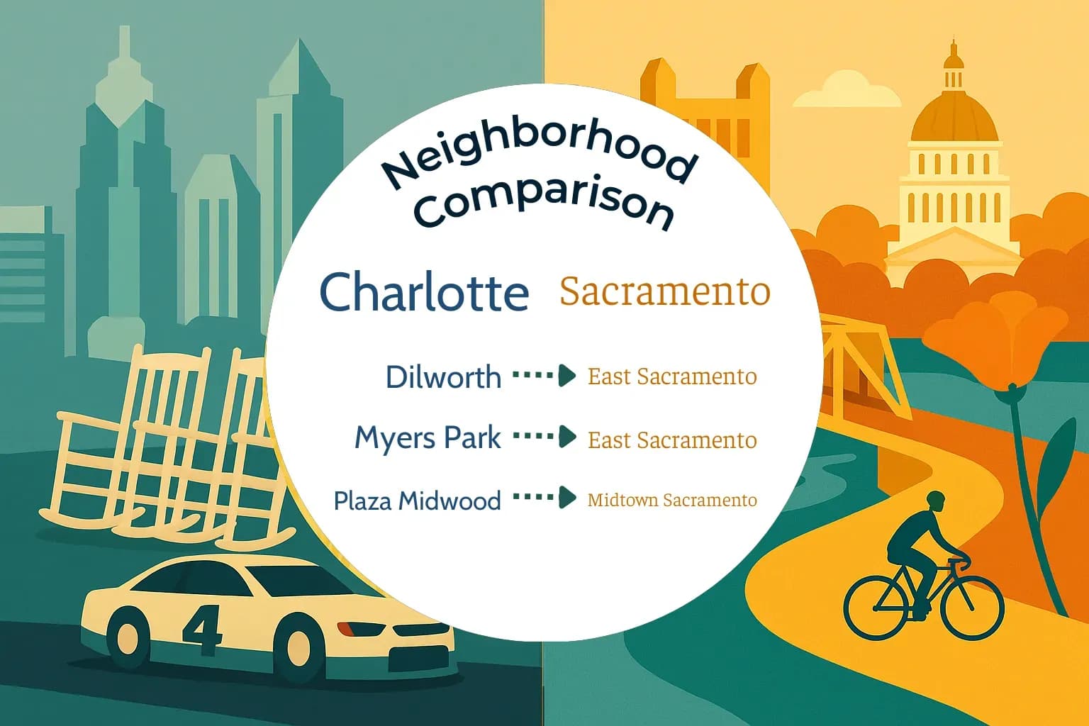 Charlotte vs Sacramento Neighborhood Comparison