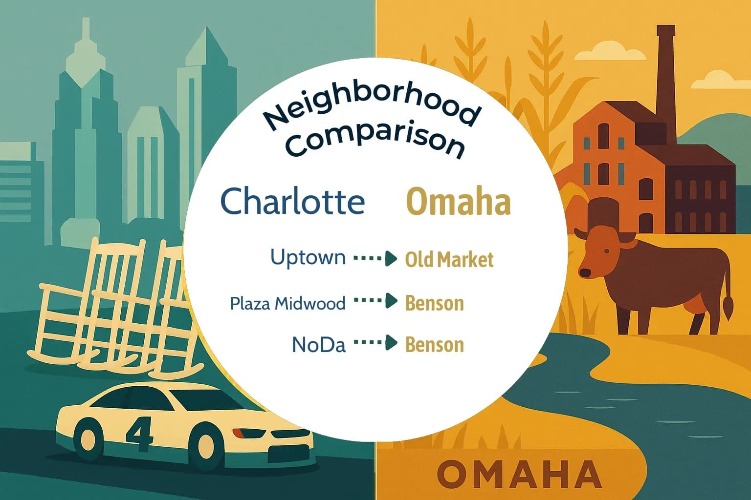 Charlotte vs Omaha Neighborhood Comparison