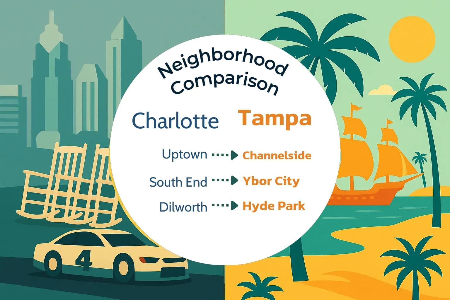 Charlotte vs Tampa Neighborhood Comparison