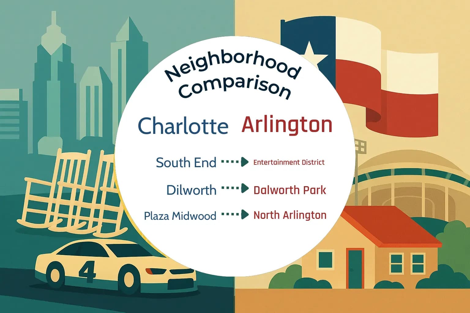 Charlotte vs Arlington Neighborhood Comparison