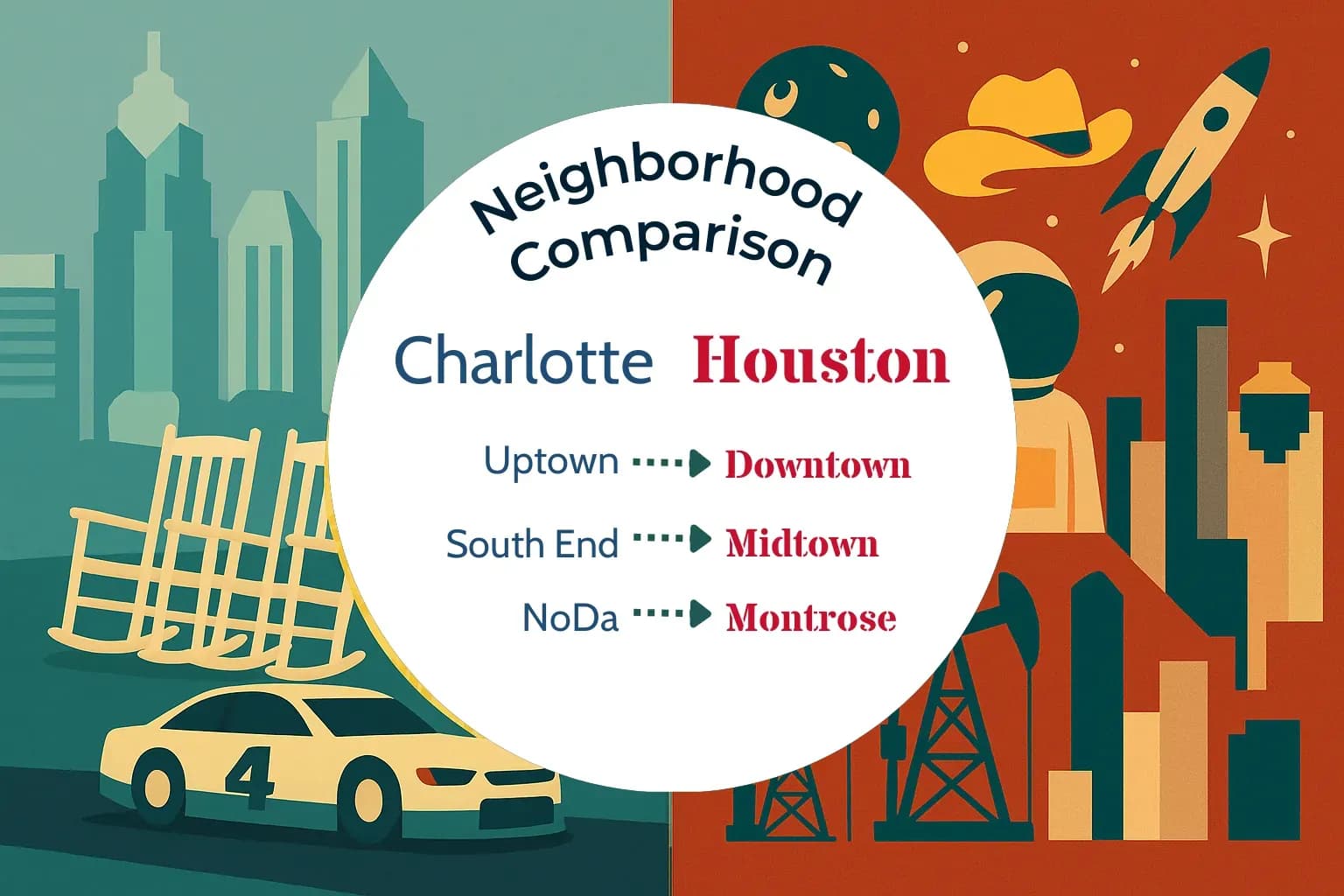 Charlotte vs Houston Neighborhood Comparison