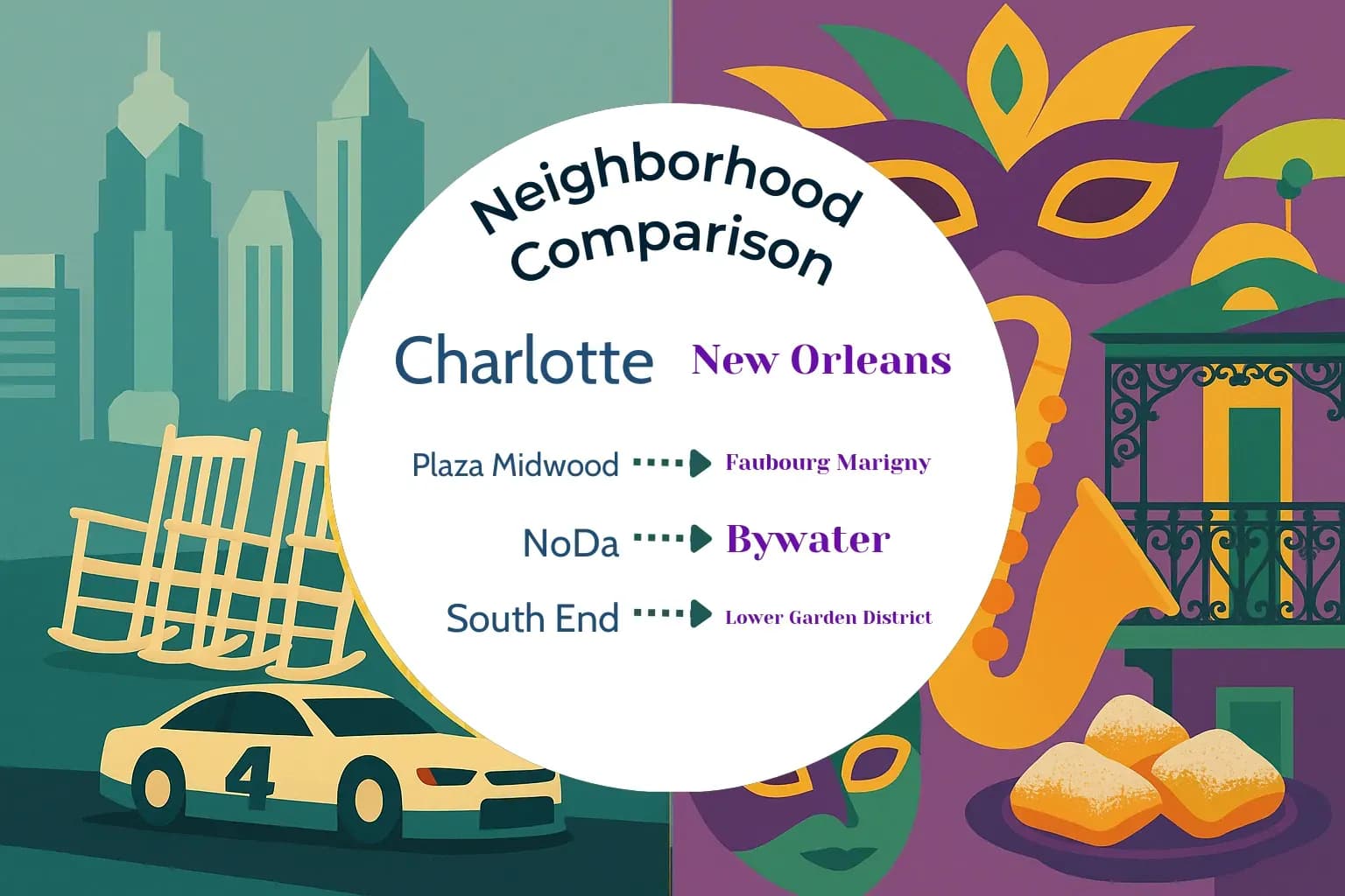 Charlotte vs New Orleans Neighborhood Comparison