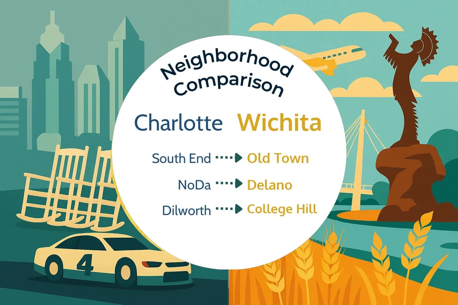 Charlotte vs Wichita Neighborhood Comparison