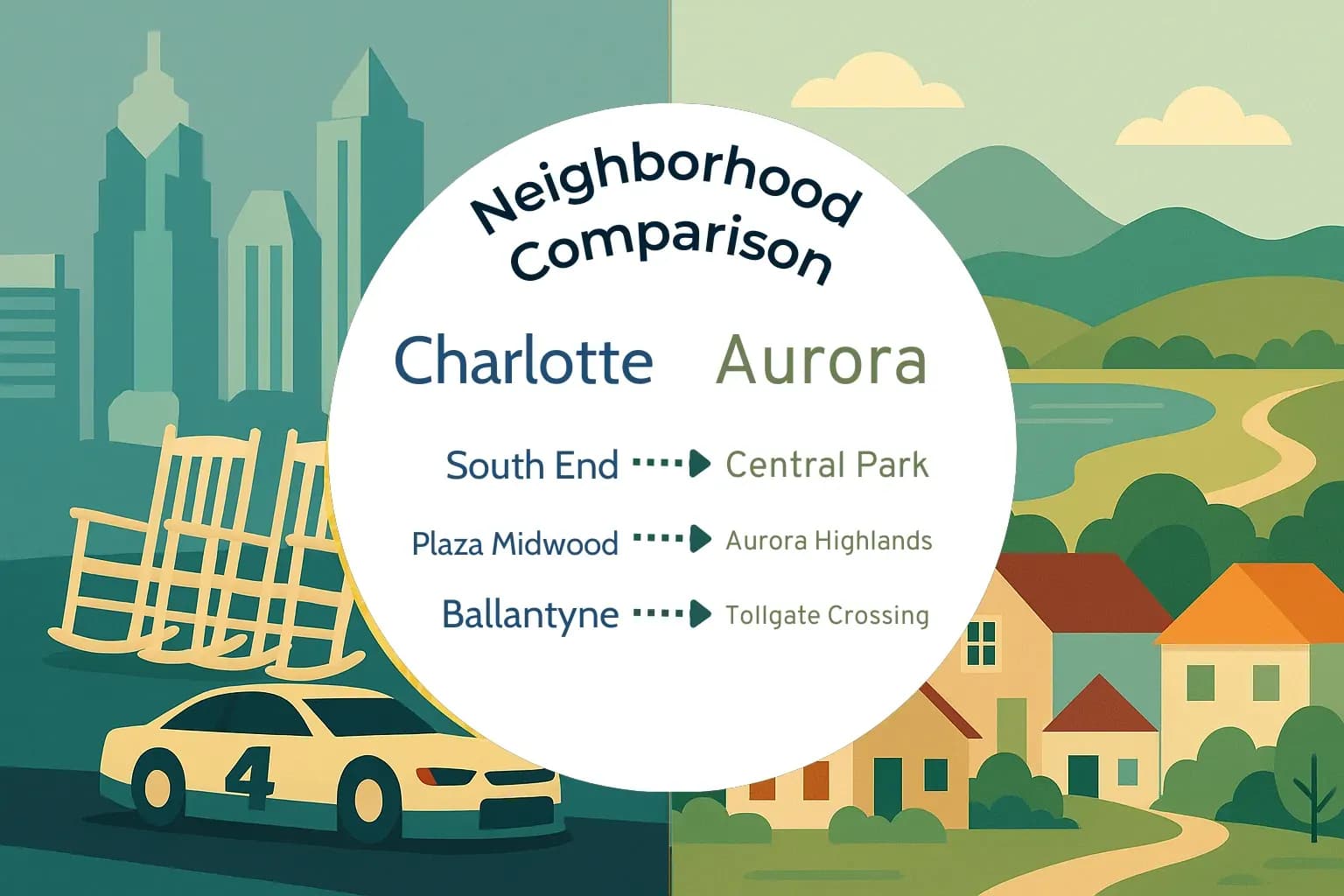 Charlotte vs Aurora Neighborhood Comparison
