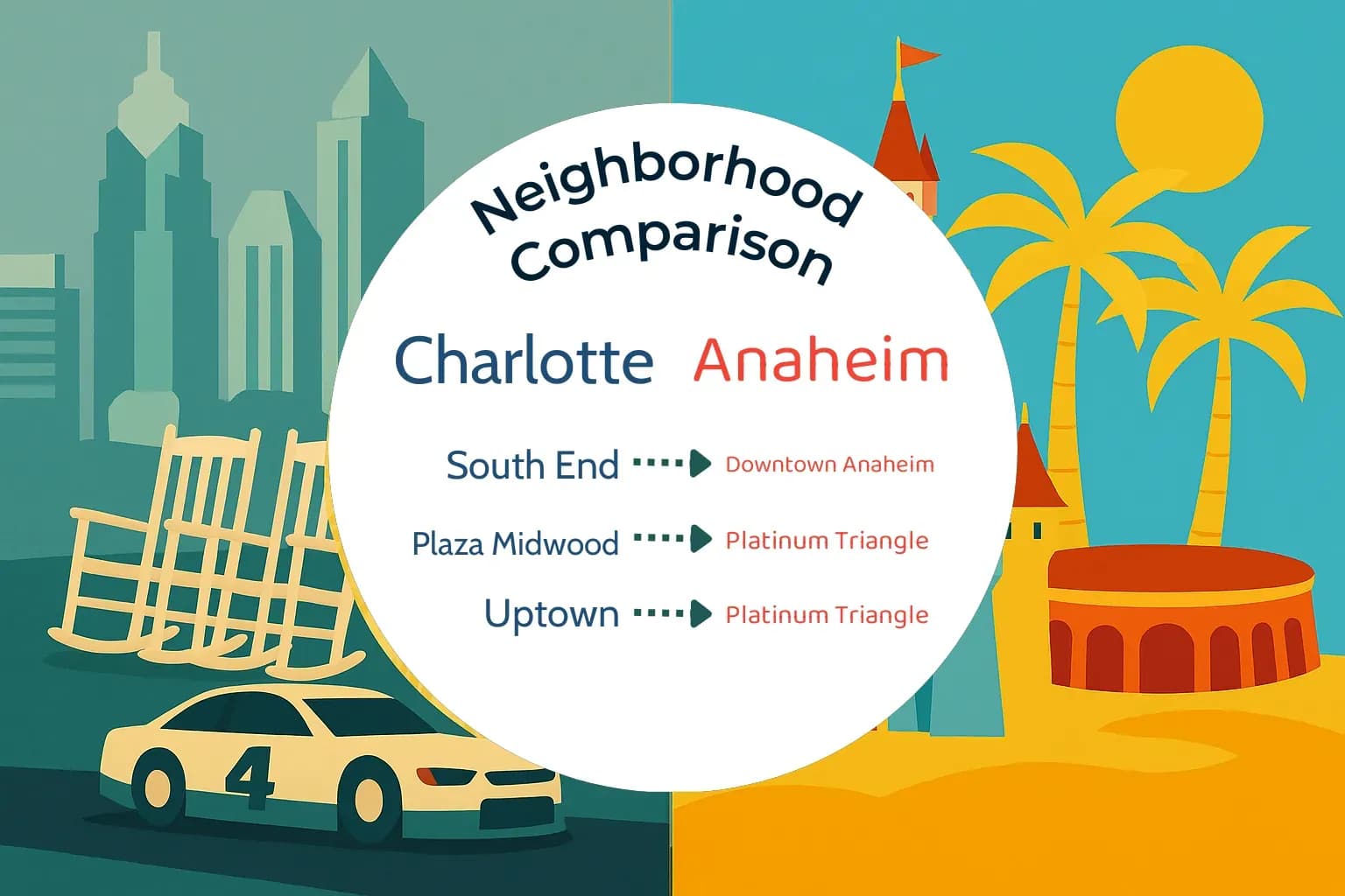 Charlotte vs Anaheim Neighborhood Comparison