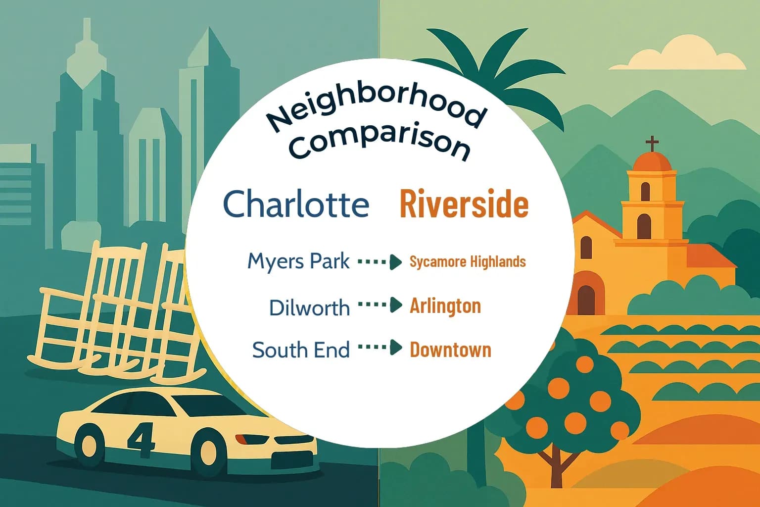 Charlotte vs Riverside Neighborhood Comparison