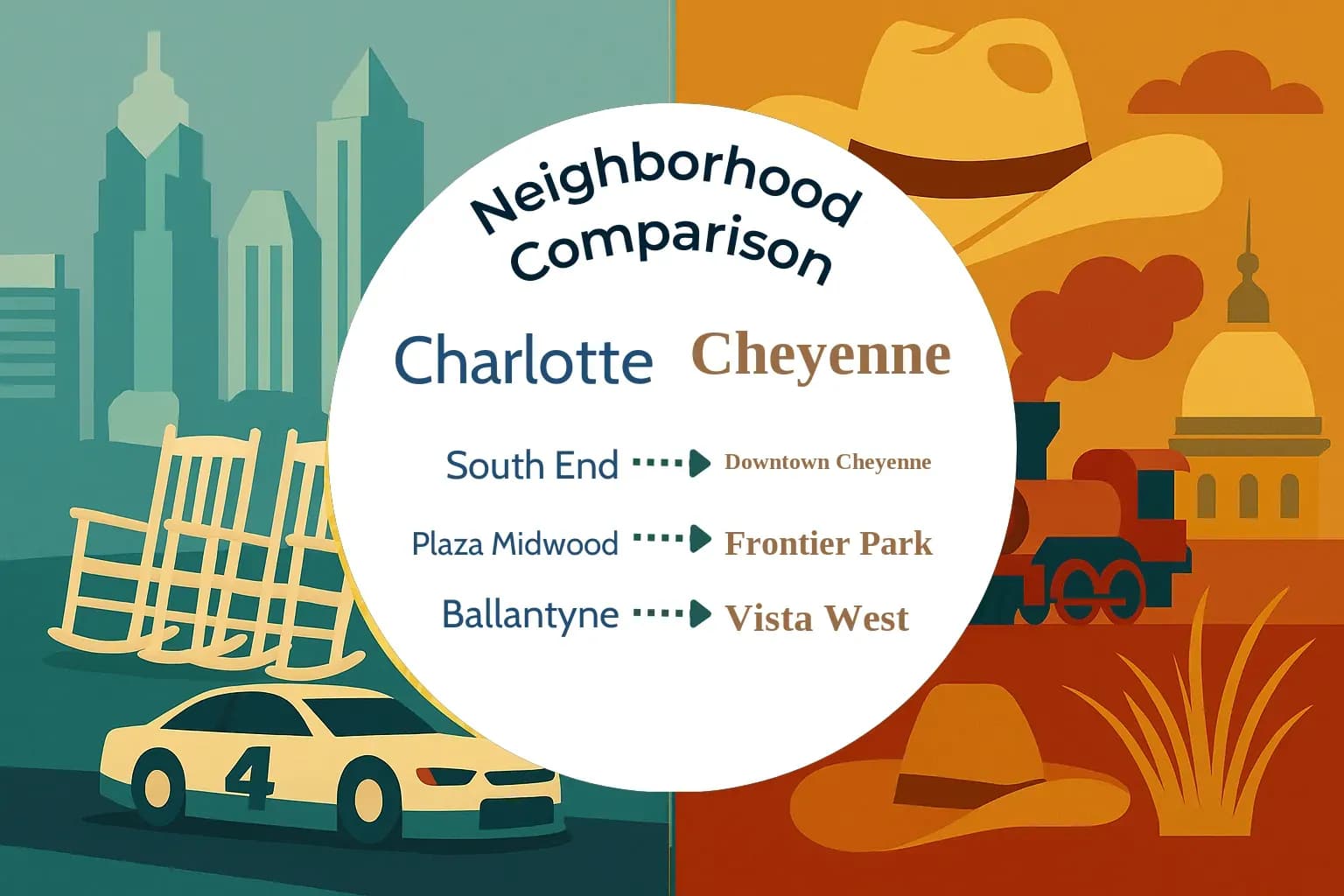 Charlotte vs Cheyenne Neighborhood Comparison