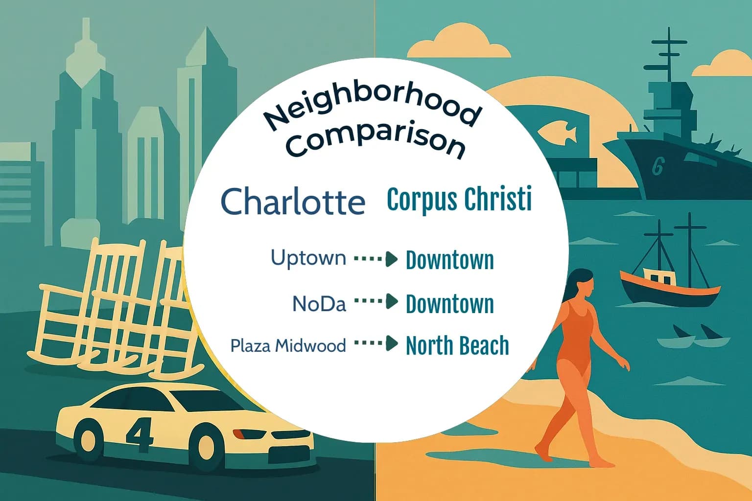 Charlotte vs Corpus Christi Neighborhood Comparison