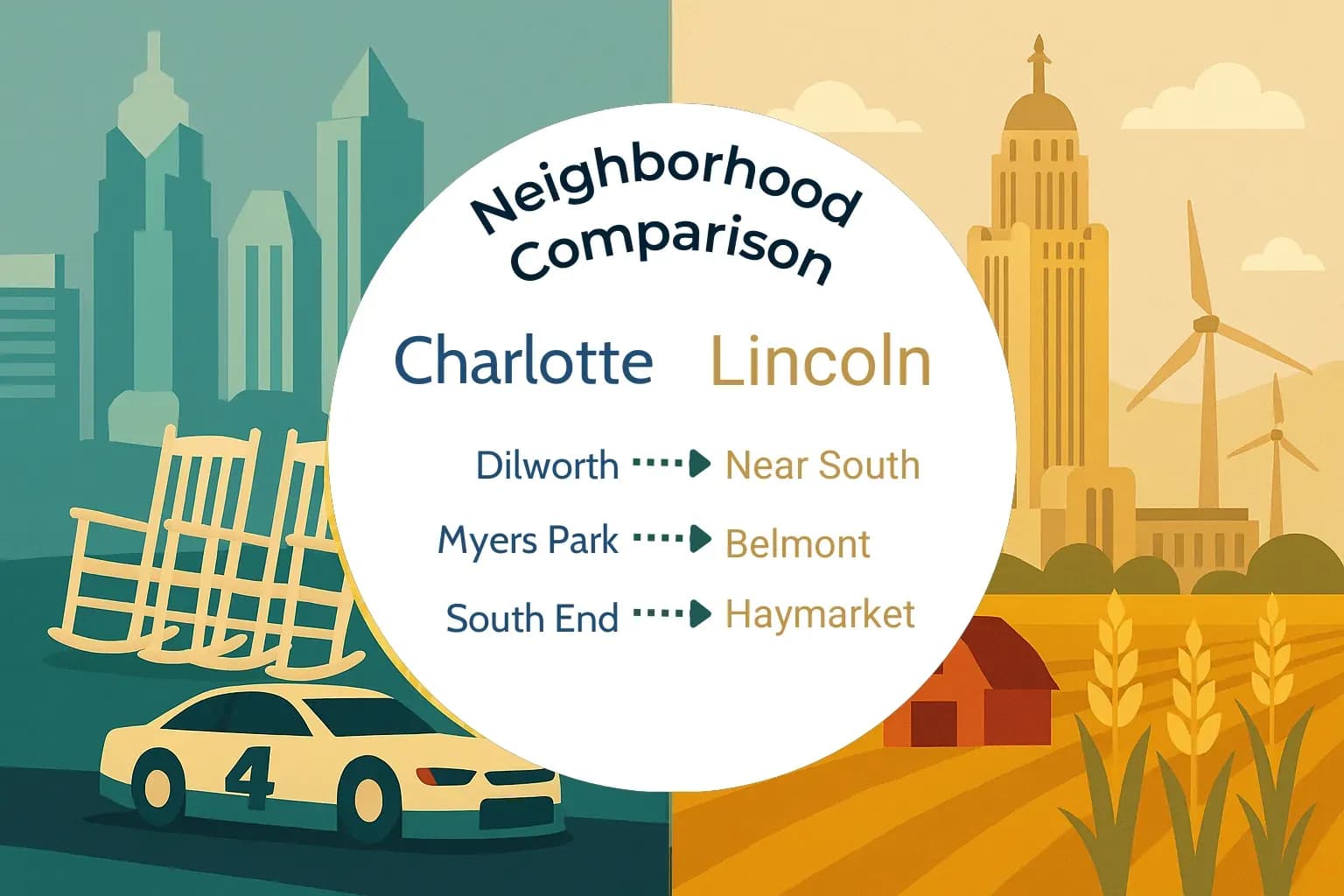 Charlotte vs Lincoln Neighborhood Comparison