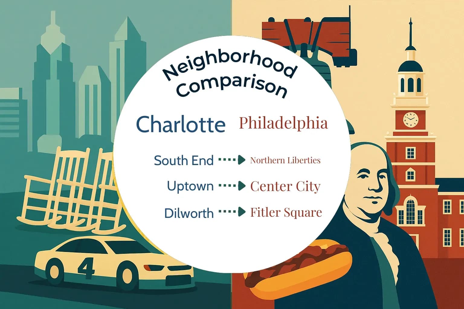 Charlotte vs Philadelphia Neighborhood Comparison