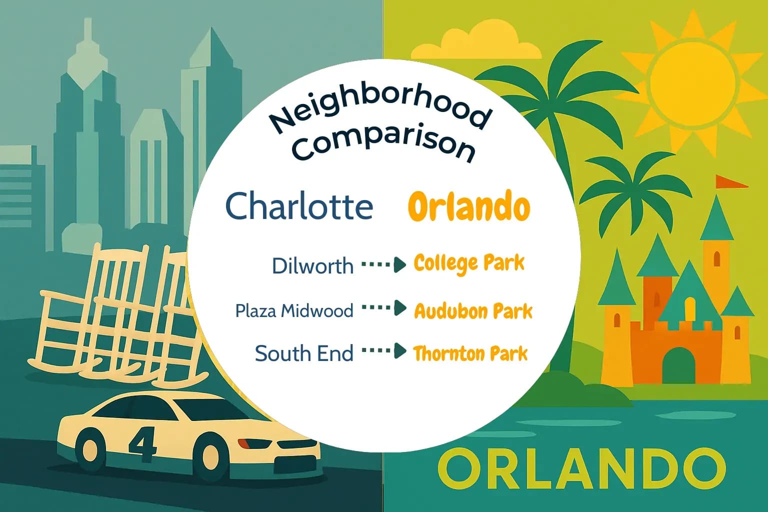 Charlotte vs Orlando Neighborhood Comparison