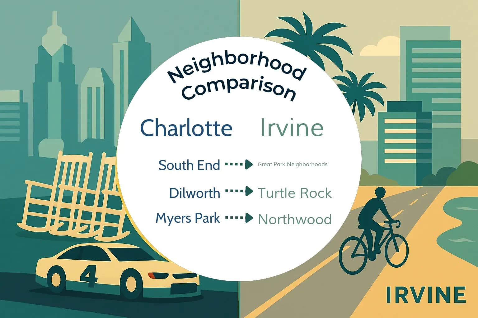 Charlotte vs Irvine Neighborhood Comparison