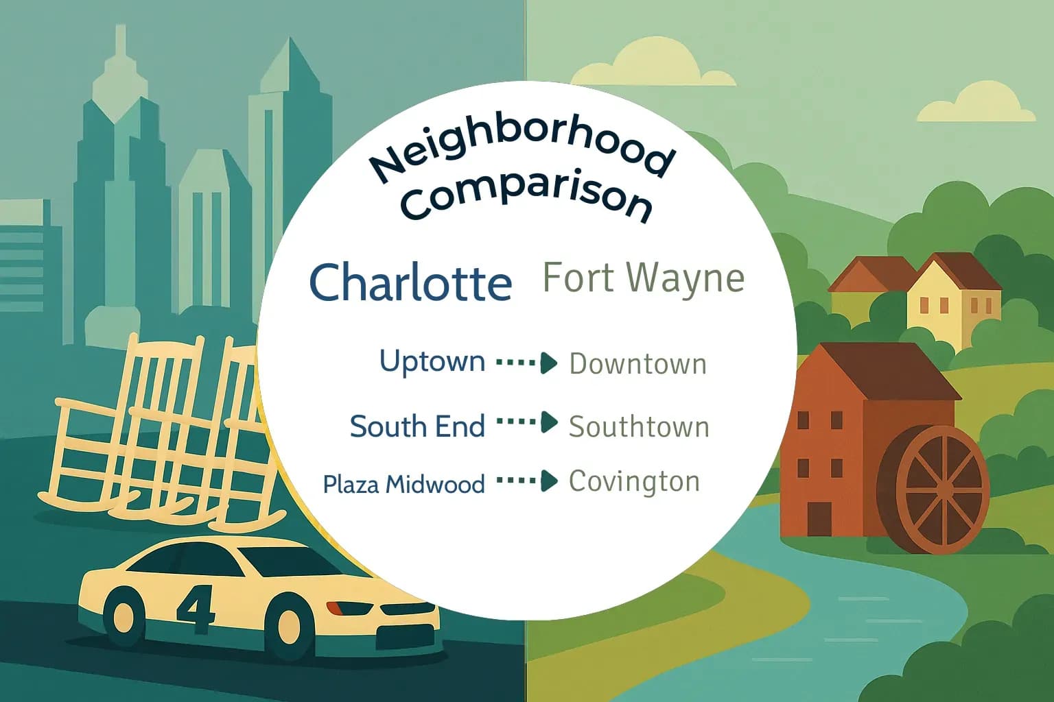 Charlotte vs Fort Wayne Neighborhood Comparison