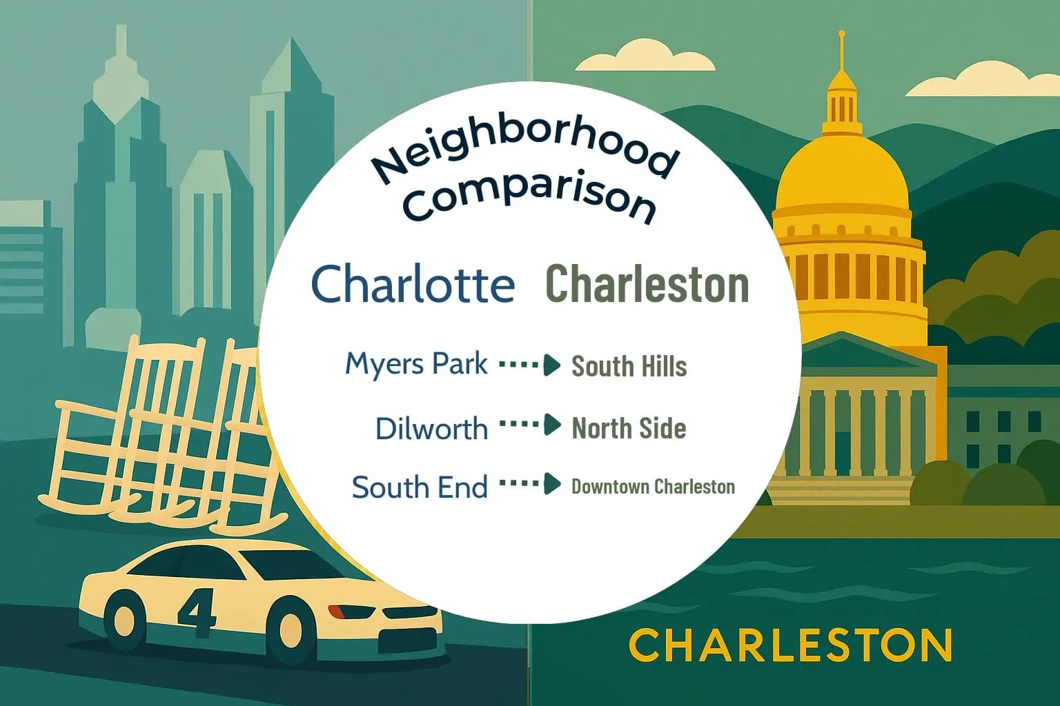 Charlotte vs Charleston Neighborhood Comparison