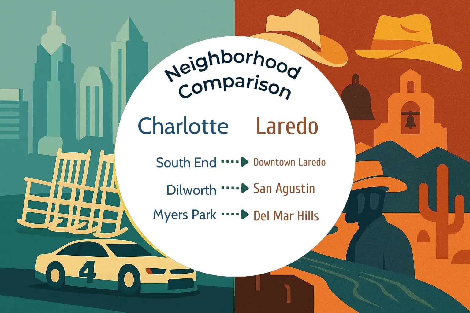Charlotte vs Laredo Neighborhood Comparison